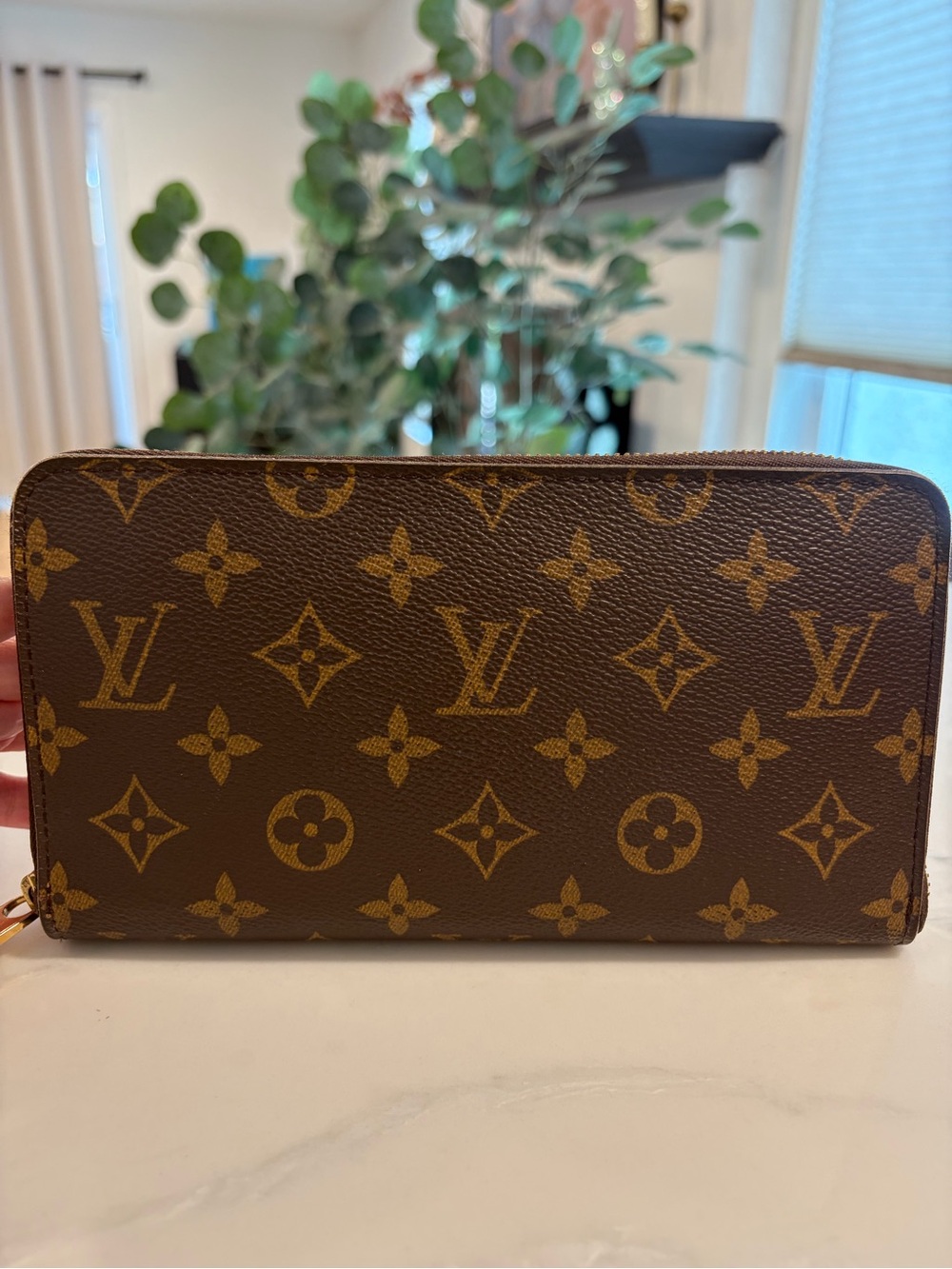 Louis Vuitton Monogram Zip Wallet - Brown/Gold